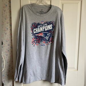 Fanatics Gray Patriots Super Bowl Champions Long Sleeve Shirt